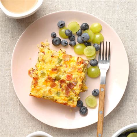 Pour into a 13x9 baking dish. Cheesy Cauliflower Breakfast Casserole Recipe | Taste of Home