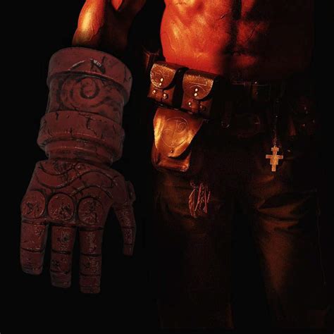 Hellboy Cosplay Red Arm Glove Costume Props Accessories Hand Adult