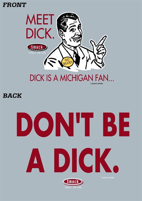 Ohio State Football Fans Dont Be A Dick Anti Michigan Shirt