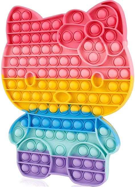 Buy Giant Pop It Fidget Toy Hello Kitty Big Pop It Fidget Popper Sensory Toy With Bubbles