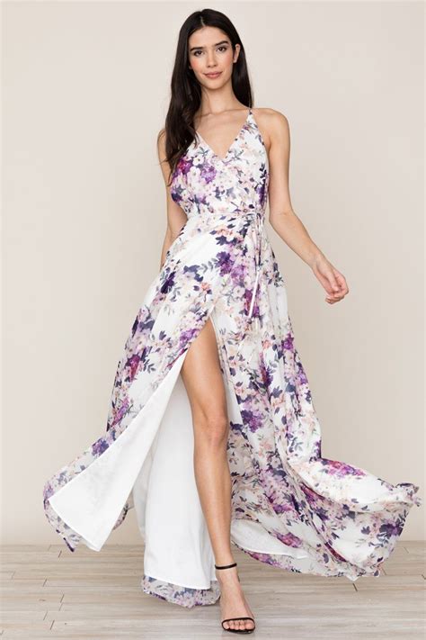Make An Entrance In Spotlight Purple Floral Maxi Dress By Yumi Kim
