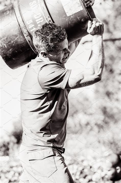 Crossfit Barrel Carry 4 High Quality Sports Stock Photos Creative
