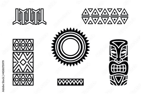 Polynesian Tattoo Indigenous Primitive Art Stock Vector Adobe Stock
