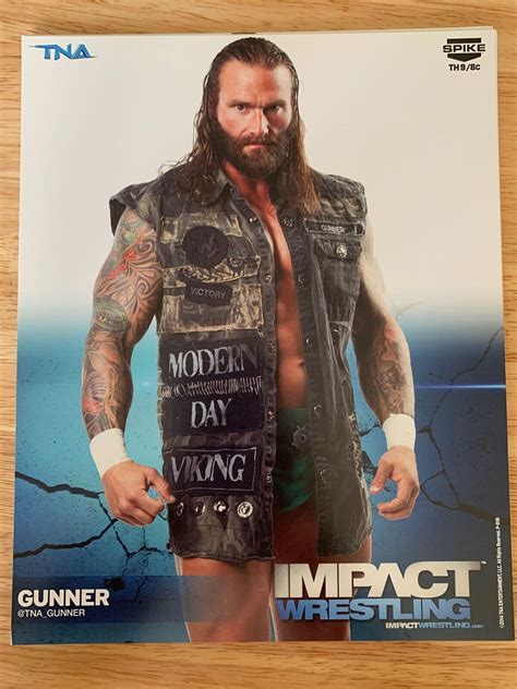 Gunner Official 2014 Tna Impact Wrestling 8x10 Promo Photo Aew Wwe