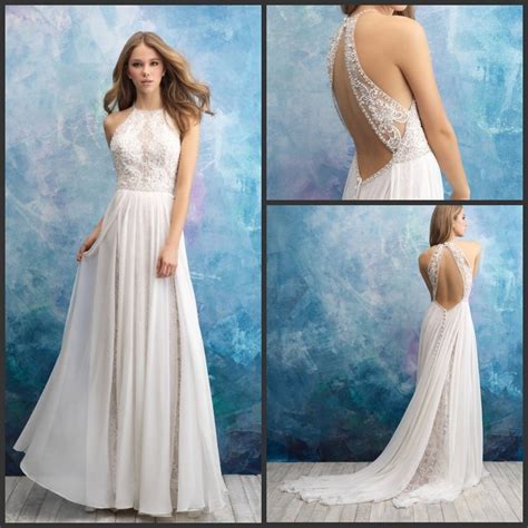 Boho Beach Bridal Formal Gowns Wholesale Lace Chiffon Wedding Dress