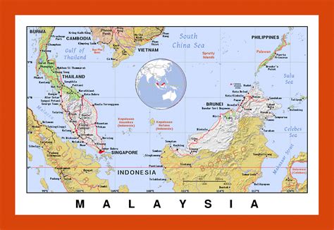 Political Map Of Malaysia Maps Of Malaysia Maps Of Asia  Map