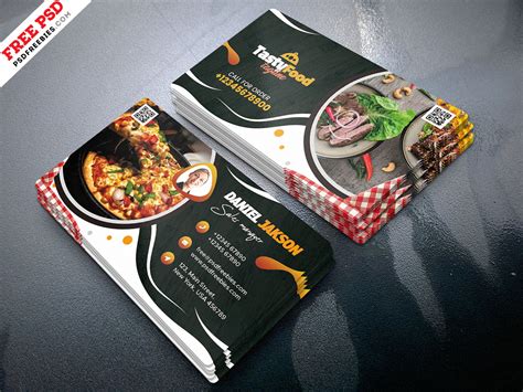 Do you want your restaurant business card to look pleasing to the eye in a retro style? Tasty Food Restaurant Business Card PSD | PSDFreebies.com