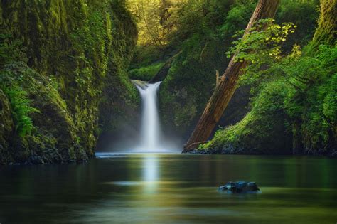 Water Green Nature Waterfall Wallpapers Hd Desktop And Mobile