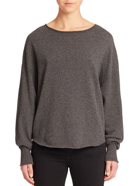 Lyst Helmut Lang Oversized Cashmere Sweater In Gray