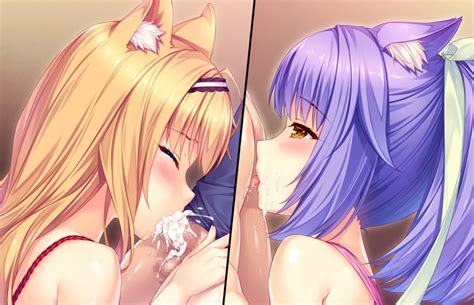 Rule 34 Animal Ears Blonde Hair Blush Catgirl Censored Cinnamon