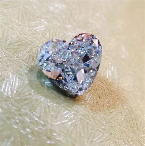 4 Carat Fancy Color Type A Greenish Blue Heart Shaped Diamond Heart