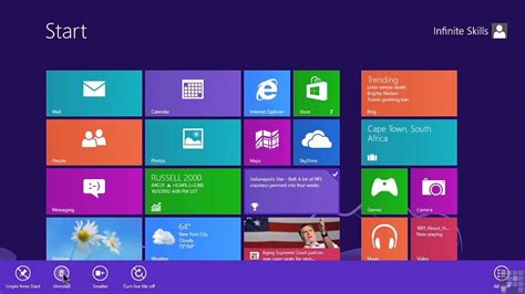 Microsoft Windows 8 Tutorial Deleting And Adding Tiles On The Start