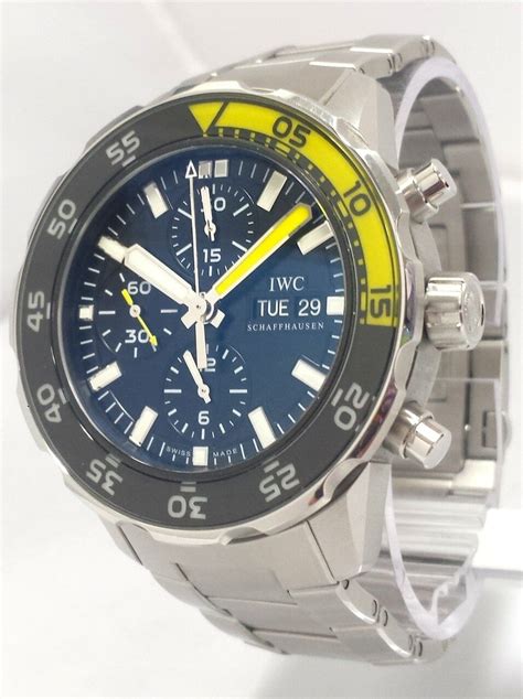 Iwc Aquatimer Automatic Chronograph Stainless Steel Mens Watch Iw3767