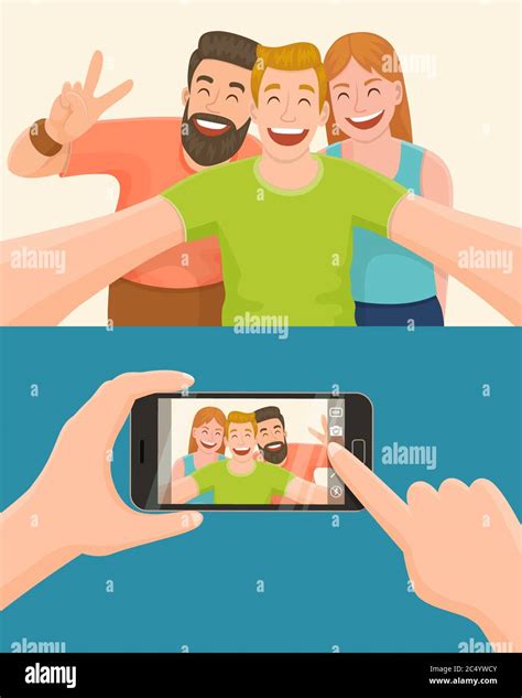 Lady Taking A Picture Stock Vector Images Alamy