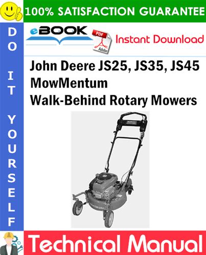 John Deere Js25 Js35 Js45 Mowmentum Walk Behind Rotary Mowers
