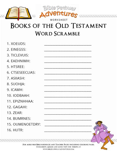 Worksheets On The Book Of Numbers In The Bible Work