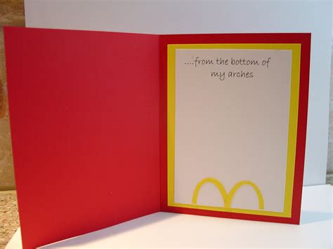 mary s craft room mcdonald s thank you card