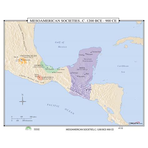 Mesoamerican Societies 1200 900ce Map Shop Us And World History Maps