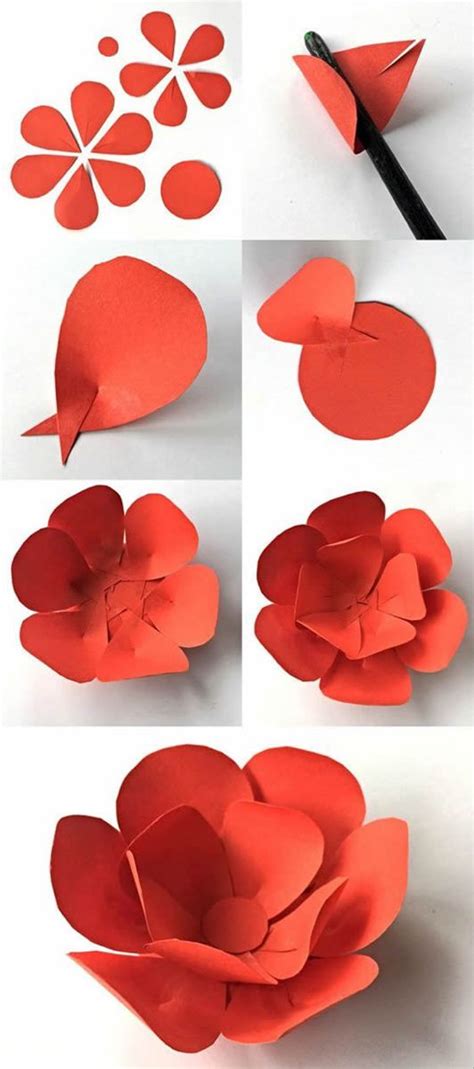 Flores De Papel Para Decoração Com Moldes Dicas Práticas Paper Flower