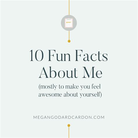 Fun Facts About Me Mostly To Make You Feel Better About Yourself