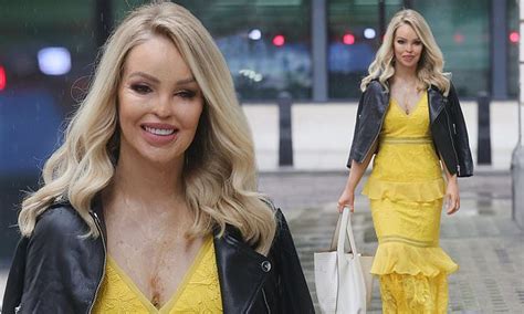 Katie Piper Wows In A Plunging Yellow Dress Teamed With Open Toe Heels