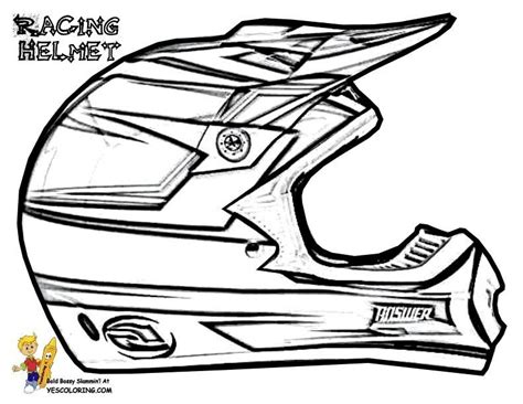 Download this coloring page/print this coloring page. Coloring Page Dirt Bike Helmet in 2020 | Dirt bike helmets ...