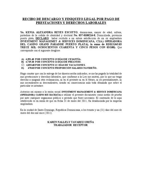 Modelo Carta De Descargos Laborales En Colombia Modelo De Informe