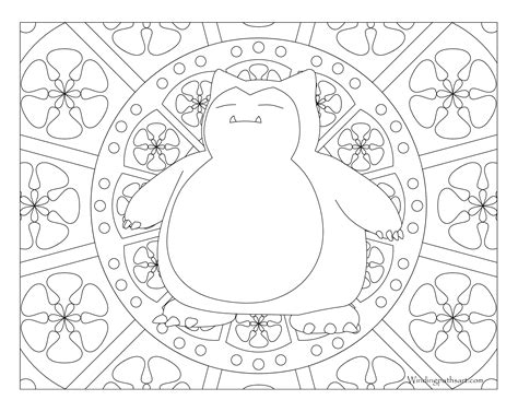 We do not intend to infringe any legitimate intellectual right, artistic rights or copyright. #143 Snorlax Pokemon Coloring Page · Windingpathsart.com