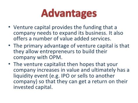 Advantages And Disadvantages Of Venture Capital