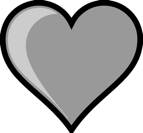 Gray Heart Clip Art At Vector Clip Art Online Royalty Free