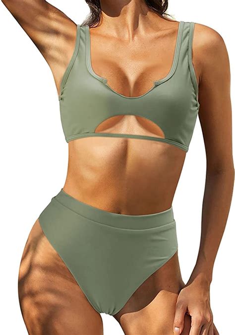 A Cutout Swimsuit Ruuhee Cheeky High Waisted Bikini Best Swimsuits