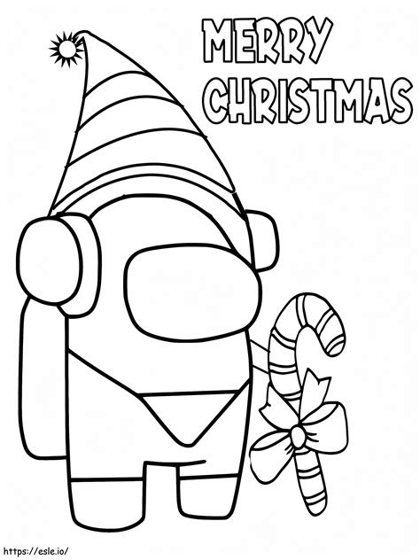 Among Us Merry Christmas Coloring Page Merry Christmas Coloring Pages