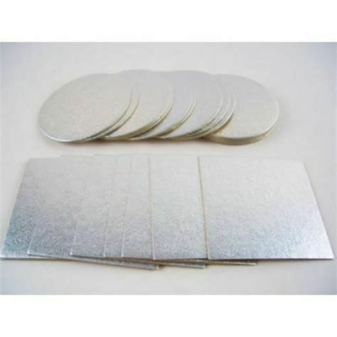 Premium Silver Cake Boards 3mm Double Thick Sizes 6 8 10 12