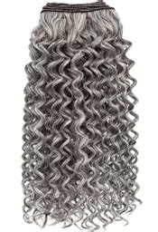 Foxy Silver Human Hair Blend Jerry Curl Weave Inch