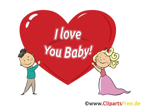 Is your network connection unstable or browser outdated? I love you baby - Clip Art, e-Card, Cartoon, Comic