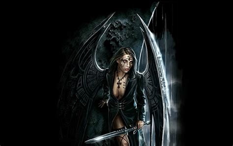 1366x768px Free Download Hd Wallpaper Angels Art Babes Fantasy Gothic Sexy Sword