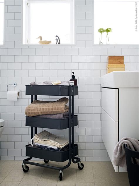 Shelf unit with towel rail 40x27x108 cm 40 3. bathroom-towels-storage-by-ikea - Home Decorating Trends ...
