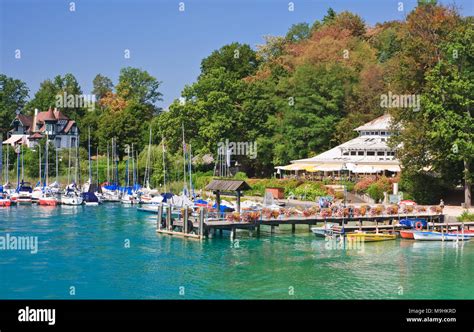 Resort Krumpendorf Am Worthersee And Lake Worth Austria Stock Photo