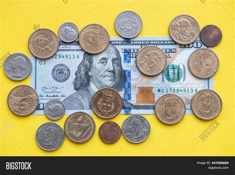 Us Dollar Bills Coins Image And Photo Free Trial Bigstock