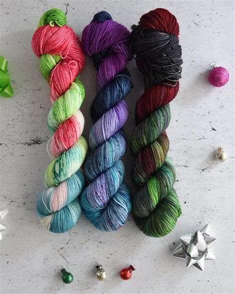 Bright Speckled Christmas Yarn Hand Dyed Yarn For The Holidays