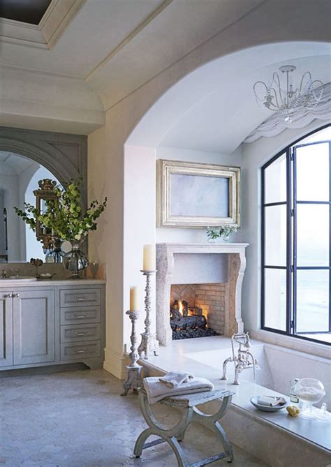 25 Cozy And Mesmerize Bathrooms With Fireplaces Homemydesign