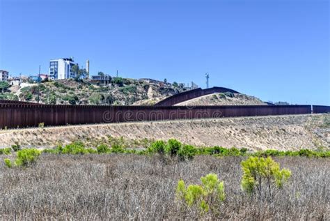 Us Mexico Border Wall Stock Photo Image Of Boundary 200142732