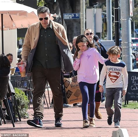 Ben Affleck Plays The Doting Dad As He Takes Seraphina 10 And Samuel Six Out For A Lunch