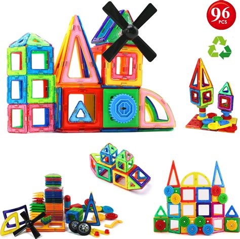96pcs Magnetic Building Blocks Set Building Construction Toys For Kids
