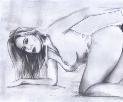 Akt Zeichnung Weiblich Female Nude Drawing Femme Nu Dessin Erotik