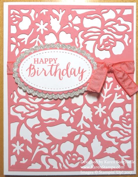 Make An Easy Elegant Birthday Card With The Detailed Floral Thinlits