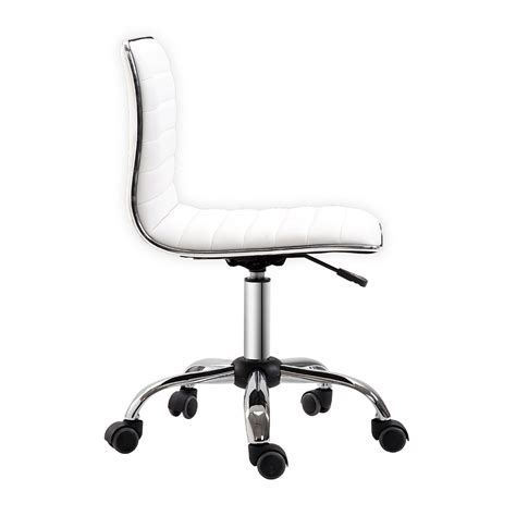 Ergonomic Executive Office Chair Computer Armless Pu Wheels 360 Swivel
