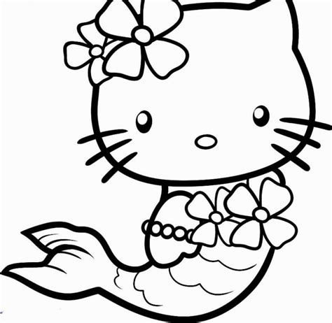 Hello Kitty Mermaid Coloring Pages Hello Kitty Drawing Hello Kitty