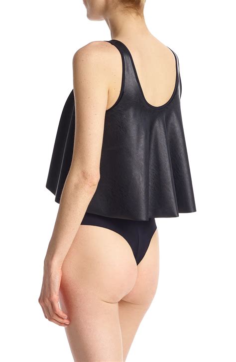 Commando Loose Layer Faux Leather Bodysuit In Black Lyst