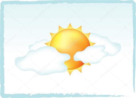 Dibujos Animados De Sol Y Nubes — Vector De Stock © 1001holiday 43311157
